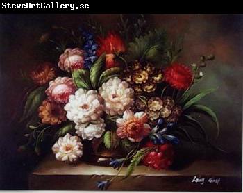unknow artist Floral, beautiful classical still life of flowers.095